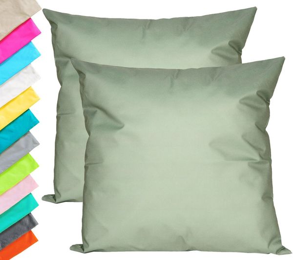 JACK Kissenbezüge JACK 2er Set Outdoor Kissenhülle Kissenbezug 45x45cm Wasserfest, (2 Stück), robust und strapazierfähig, Wasserabweisend, für Innen & Außen