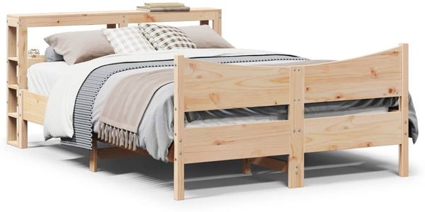 vidaXL Massivholzbett mit Kopfteil 120x190 cm Kiefer 3306321
