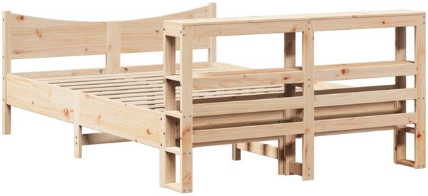 vidaXL Massivholzbett mit Kopfteil 120x190 cm Kiefer 3306321 Bild 8