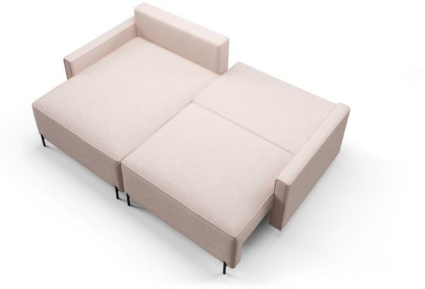 Ecksofa Schlafsofa Sofa BRAGA in Stoff Now or Never Rostbraun Ottomane Links Bild 5