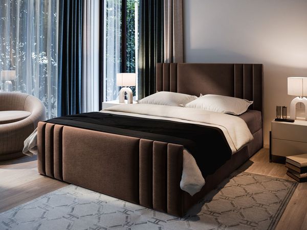 Masseno Boxbett KANES 180x200 cm mit Bonell Matratze und Topper