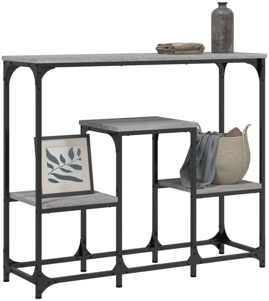 vidaXL Konsolentisch Grau Sonoma 89,5x28x76 cm Holzwerkstoff 833386 Bild 3
