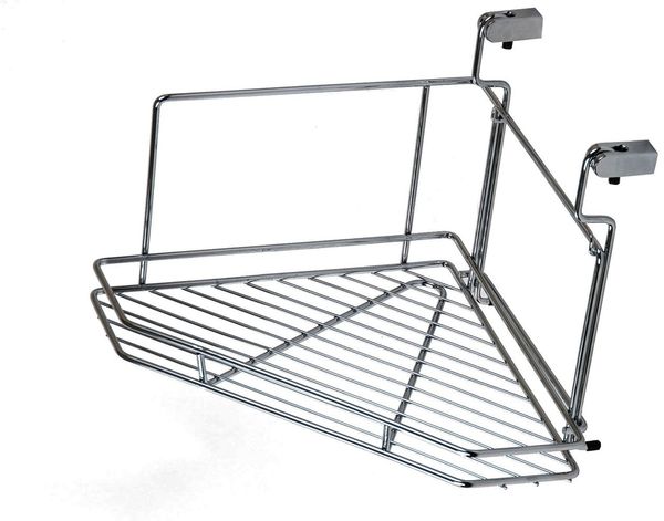 Wesco Relingsystem Eckregal Küchenreling Eckablage Chrom Gewürzbord Gewürzregal