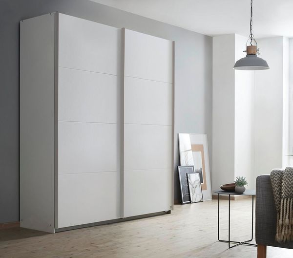 OTTO home Schwebetürenschrank Kleiderschrank Schrank Garderobe Schlafzimmerschrank THANOS (3 verschiedene Ausstattungen BASIC/CLASSIC/PREMIUM (inkl. SOFT-CLOSE) Optional mit Spiegel, Metall-Griffleisten alufarben MADE IN GERMANY