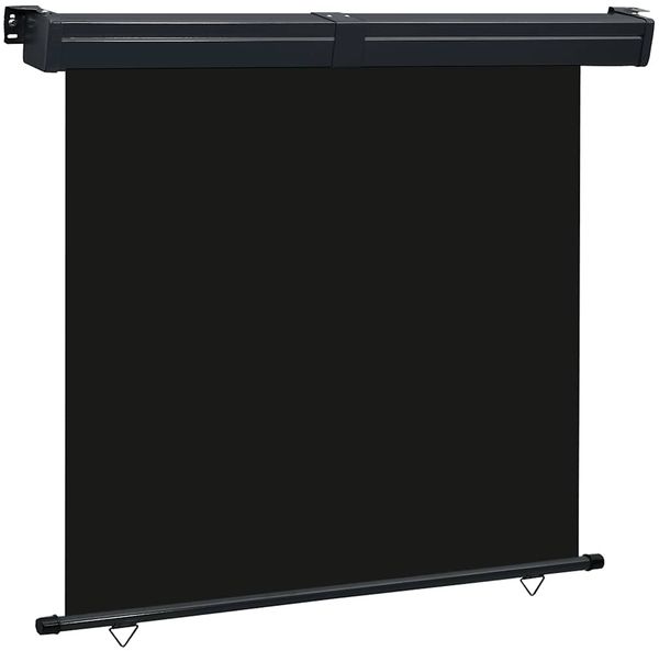 vidaXL Balkon-Seitenmarkise 165x250 cm Schwarz 48430