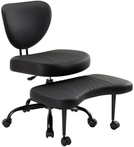 IWMH Bürostuhl mit Fußstütze, ADHS-Schreibtischstuhl mit Rollon, Höhenverstellbar Drehstuhl mit Rückenlehne, Ergonomisch Gaming Stuhl