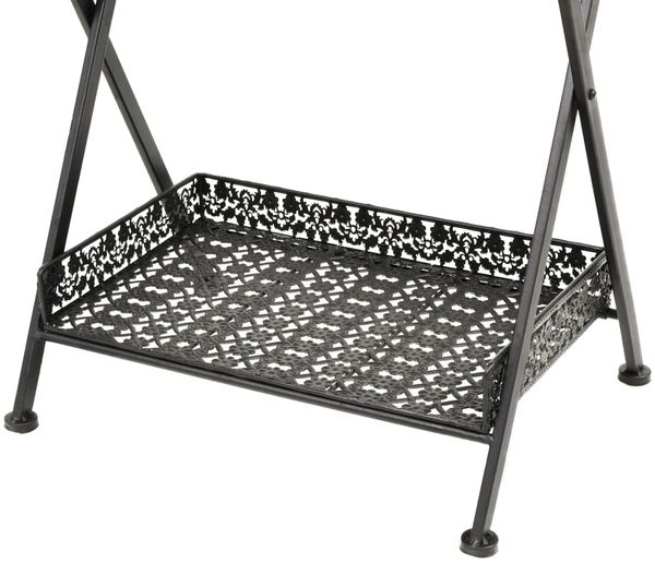 vidaXL Beistelltisch Klappbar Vintage Metall 58 x 35 x 72 cm Schwarz 245941 Bild 8