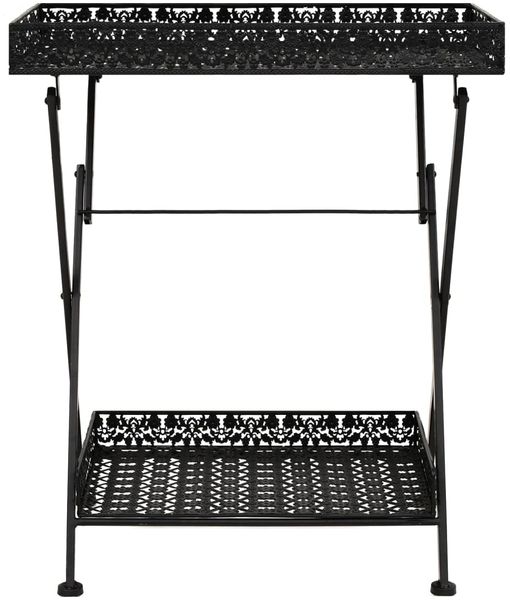 vidaXL Beistelltisch Klappbar Vintage Metall 58 x 35 x 72 cm Schwarz 245941 Bild 2