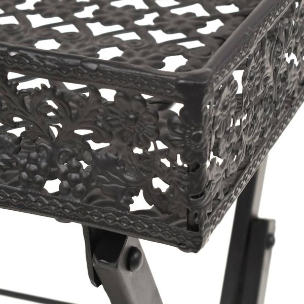 vidaXL Beistelltisch Klappbar Vintage Metall 58 x 35 x 72 cm Schwarz 245941 Bild 5