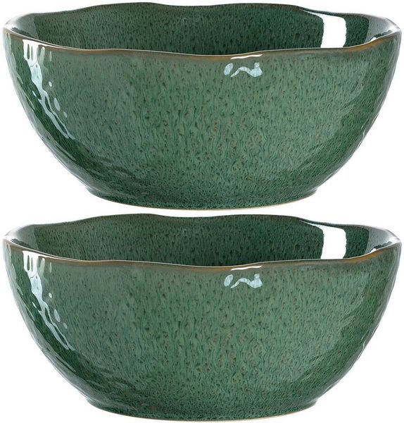 Leonardo MATERA Keramikschale 24 cm grün 2er Set