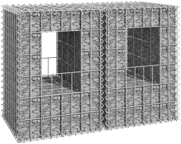 vidaXL Gabionensäulen 2 Stk. 40x40x60 cm Eisen 151259