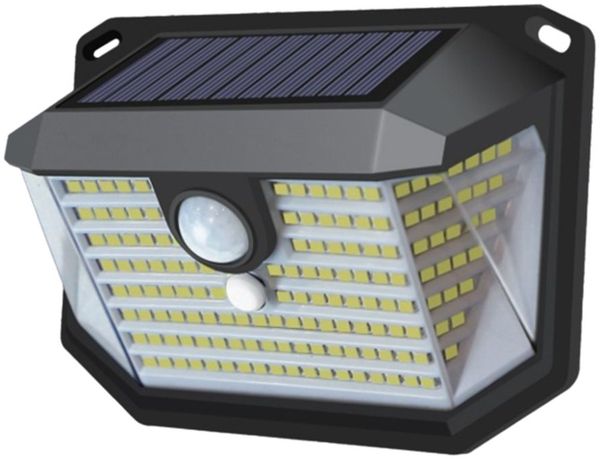 LUXULA LED Solarleuchte Solar-Wandleuchte, PIR & LUX Sensor, 3 Lichtmodi, IP44, kaltweiß, LED fest integriert, Tageslichtweiß, kaltweiß