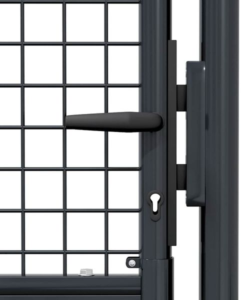 vidaXL Maschen-Gartentor verzinkter Stahl 100 x 150 cm Grau 145773 Bild 7