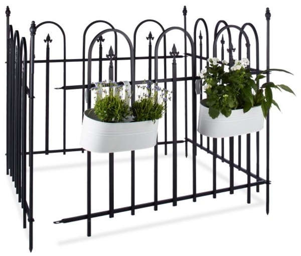 8x Gartenzaun Metall GOTH 10022109