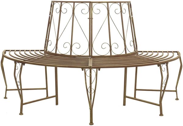 vidaXL Baumbank 4-Sitzanzahl 160 x 80 x 89 cm Stahl Antikbraun 42029502