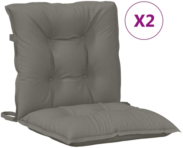 vidaXL Niedriglehner-Auflagen 2 Stk. Dunkelgrau 100x50x7 cm Stoff 4002382