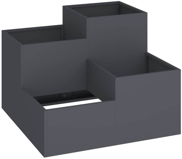 vidaXL Gartenblumentopf Anthrazit 80 x 80 x 60 cm Stahl 865857