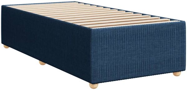 vidaXL Boxspringbett mit Matratze Blau 100x200 cm Stoff 3289687 Bild 9