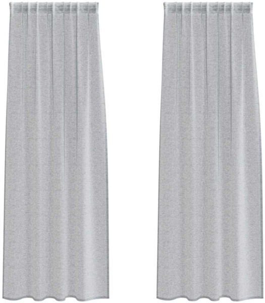 vidaXL Voile-Vorhang 2 pcs Dunkelgrau 260 x 140 cm Polyester 4108031