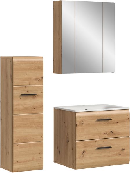 Badkombination (B/H/T: 105x185x46 cm) in Artisan Oak Nachbildung und Artisan Oak Nachbildung
