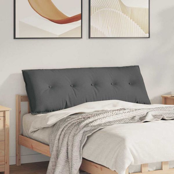 vidaXL Rückenkissen Dunkelgrau 140 x 19 x 50 cm Stoff 42014831