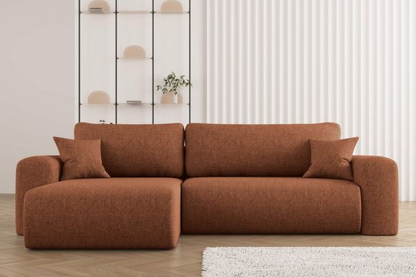 Kaiser Möbel Ecksofa Ecksofa mit Schlaffunktion und Stauraum Capri Stoff Verita