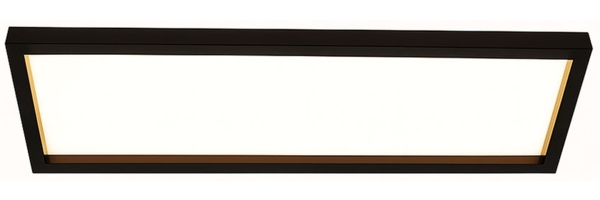 LED Deckenpanel, Backlight, schwarz, eckig, L 58,2 cm