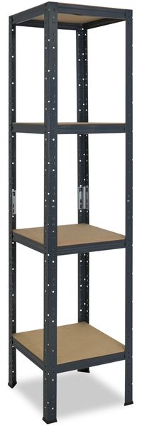 shelfplaza HOME 200x60x60 cm Schwerlastregal in anthrazit mit 4 Böden und 175 kg Traglast pro Boden