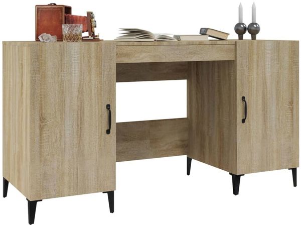 Schreibtisch, Bürotisch, Computertisch Sonoma-Eiche 140x50x75 cm Holzwerkstoff Bild 4