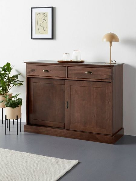 OTTO home Sideboard Schröder, Kommode, 2 Schiebetüren, 2 Schubkasten, aus massivem Kiefernholz