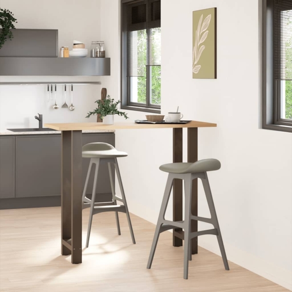 vidaXL Bartischbeine Naturstahl 2 Stk. 50x(110-111) cm Stahl 4013355