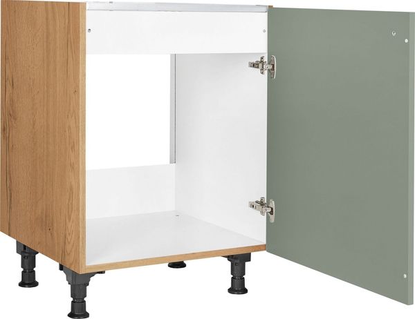nobilia® Spülenschrank "Cascada", Ausrichtung wählbar, vormontiert, in den Breiten 45 und 60 cm, mit höhenverstellbaren Sockelfüßen