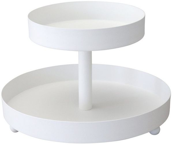 Grafelstein Etagere Etagere MINA weiß aus Metall ohne Griff Metalletagere D24cm 2-stöckig