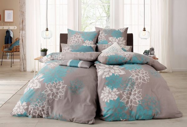 Home affaire Bettwäsche Susan in Gr. 135x200 oder 155x220 cm, Polycotton recycelt, 2 teilig, in verschiedenen Qualitäten, romantische Bettwäsche mit Blumen