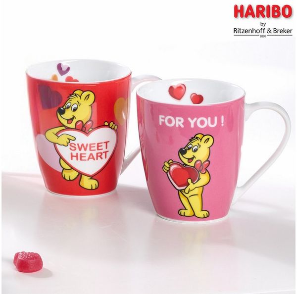Ritzenhoff & Breker Becher HARIBO For you, 360 ml, 1-tlg, Porzellan, spülmaschinenfest