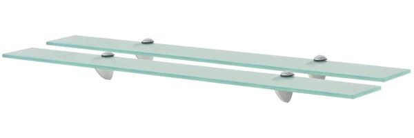 vidaXL Schwebende Regale 2 Stk. Glas 80x10 cm 8 mm [3051499]
