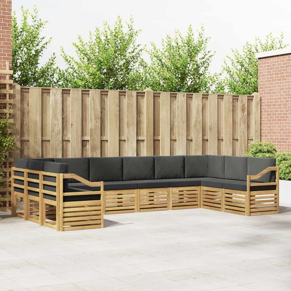 vidaXL Ecksofa Set 10 pcs Weiß und Anthrazit 363 x 185,5 x 73 cm 3392602