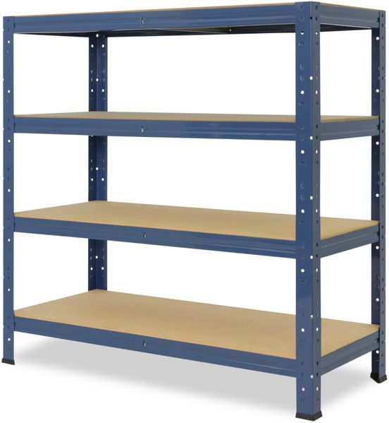 shelfplaza HOME 100x60x30 cm Schwerlastregal in blau mit 4 Böden und 175 kg Traglast pro Boden Bild 5