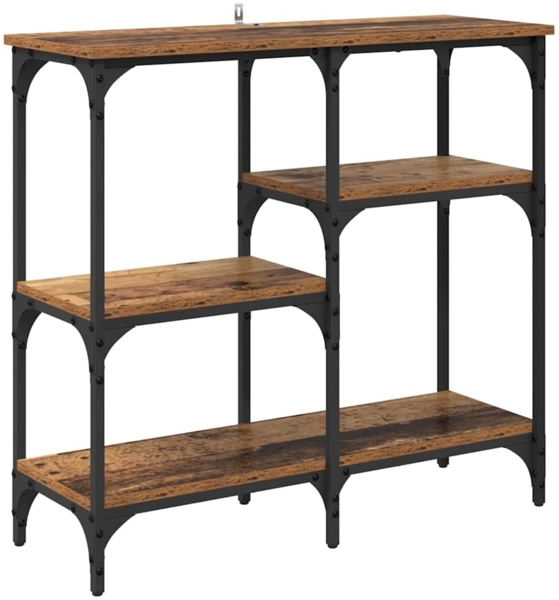 vidaXL Konsolentisch mit Regal Altholz 80 x 29 x 75 cm Holzwerkstoff 882211
