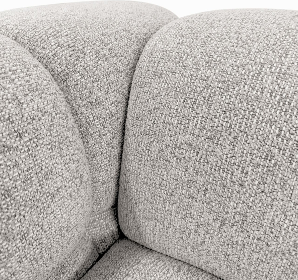 Ecksofa Designersofa BLANCHE in Stoff Puente Hellgrau Ottomane Rechts Bild 5