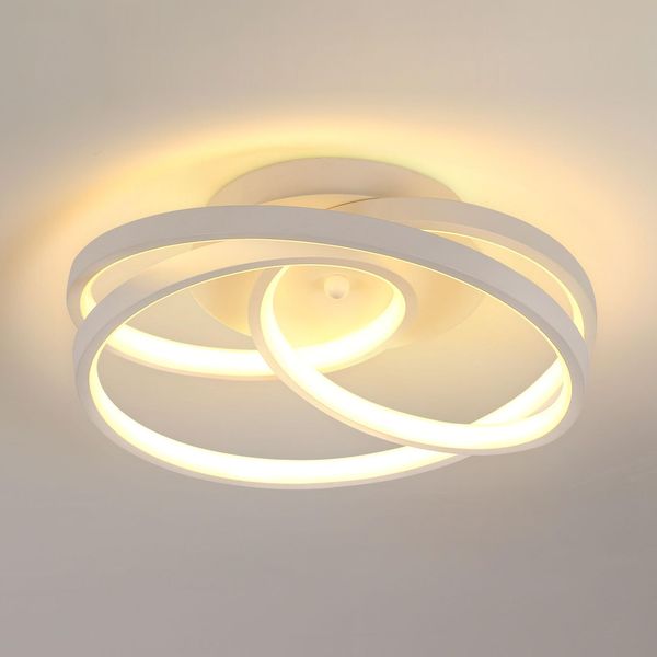 Comely LED Deckenleuchte 40W, 4500LM Moderne Deckenlampe Spirale Design, Warmweiß 3000K Deckenbeleuchtung für Schlafzimmer, Wohnzimmer, Küche, Balkon, Weiß