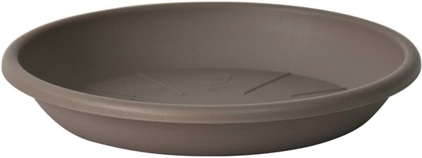 Pflanzuntersetzer GREENER MEDEA 32 cm taupe aus Recyclingmaterial UV-beständig frostsicher bis -20 °C