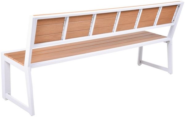 Gartenbank VENICE 3-Sitzer 180 cm Aluminium und Nonwood ohne Armlehne Bild 2