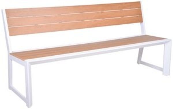 Gartenbank VENICE 3-Sitzer 180 cm Aluminium und Nonwood ohne Armlehne Bild 6