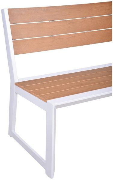 Gartenbank VENICE 3-Sitzer 180 cm Aluminium und Nonwood ohne Armlehne Bild 3