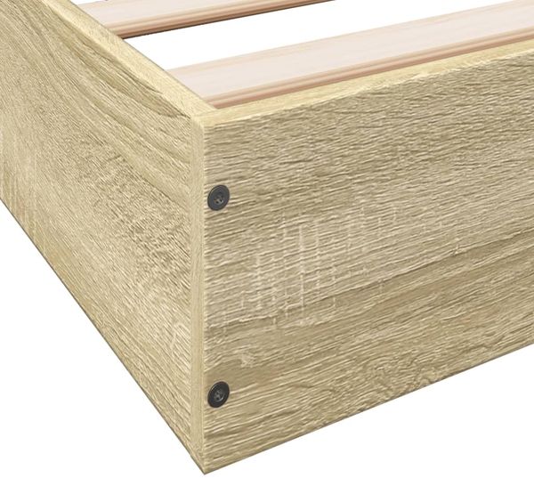vidaXL Bettgestell ohne Matratze Sonoma-Eiche 160x200 cm Holzwerkstoff 842009 Bild 8