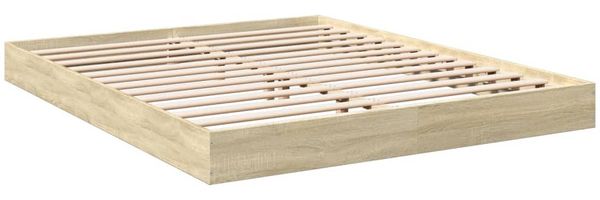 vidaXL Bettgestell ohne Matratze Sonoma-Eiche 160x200 cm Holzwerkstoff 842009 Bild 3