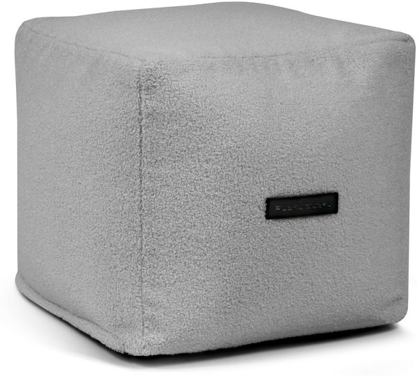 Sitzsack ‘Pouf Up!‘, Bezugstoff - Teddy, 100% Polyester, White Grey, 40x45x45 cm cm.
