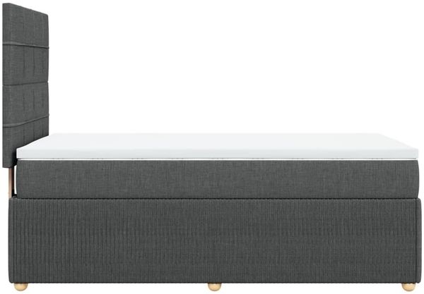 vidaXL Boxspringbett mit Matratze Dunkelgrau 100x200 cm Stoff 3294268 Bild 7