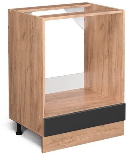 Vicco Küchenschrank Küchenzeile R-Line, Anthrazit Hochglanz, Herdumbauschrank 60 cm, ohne AP Bild 4